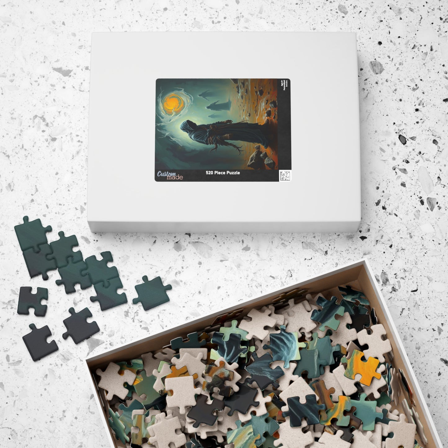 Mystical Dark Fantasy Puzzle - Tormented Figure in Barren Wasteland Gothic Art, Solo Fun or Family Game Night, Ideal Gift for Puzzle Lovers Puzzle The Puzzle Chest