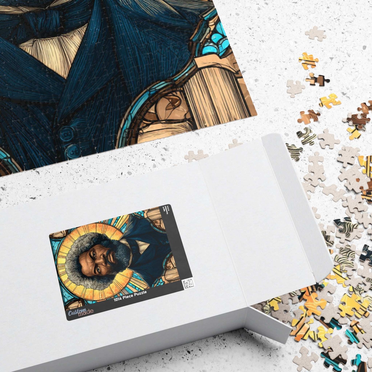 Frederick Douglass Jigsaw Puzzle – Afrocentric Historical Puzzle, Stained Glass Art, Black History Puzzle, Educational Puzzle for Adults and Teens, Inspirational African American Figure Puzzle The Puzzle Chest