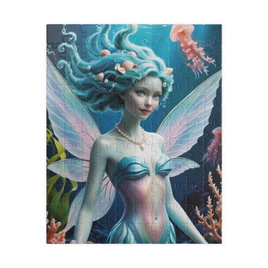 Underwater Serenity Puzzle Mermaid Jigsaw Game for Adults, Gift for Fantasy Sea Lovers, Family Game Night, 110-1014 Piece Mindful Activity 110 pcs (Vertical) Puzzle The Puzzle Chest