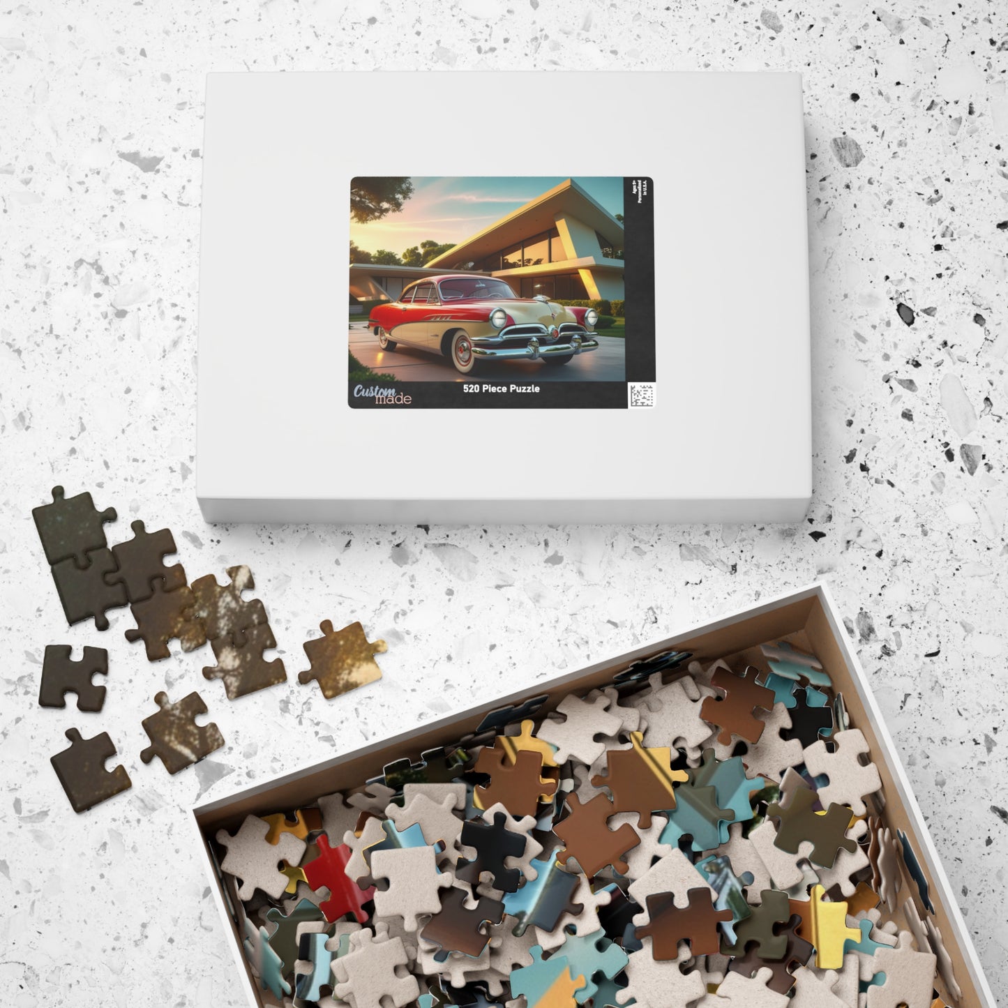 Vintage Car Jigsaw Puzzle, 1953 Manhattan, Classic Automobile Art Puzzle The Puzzle Chest