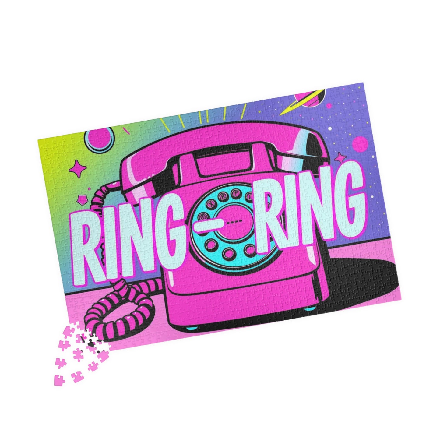 Retro Phone Puzzle - Pop Art Jigsaw Game for Family Fun, Ring-Ring Design, Perfect Birthday Holiday Gift for Friends Home Entertainment Puzzle The Puzzle Chest