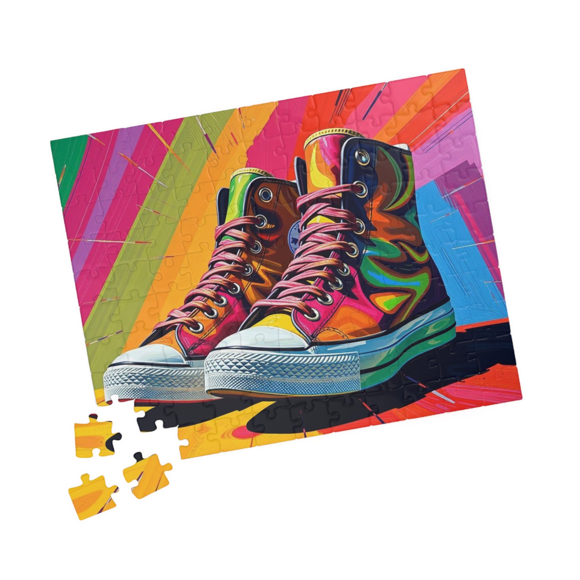 Colorful Converse Shoes Puzzle - Fun Pop Art Jigsaw for Shoe Lovers, Great Gift for Birthdays, Family Game Night, Creative Hobby Puzzle The Puzzle Chest