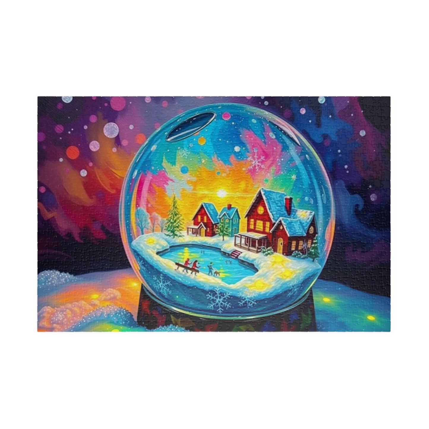 Snow Globe World Jigsaw Puzzle, Winter Gift for Family Game Night, Holiday Fun, or Cozy Nights In, Seasonal Brain Teaser 110-1014 Pieces