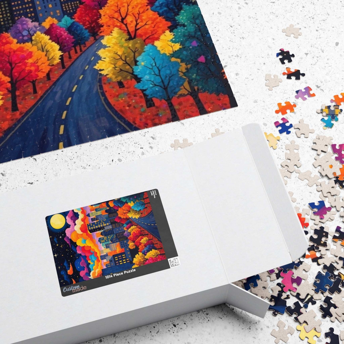 Vibrant Cityscape Puzzle - Night Sky, 110-1014 Piece Jigsaw, Family Activity, Gift for Puzzle Lovers, Art Decor Puzzle The Puzzle Chest
