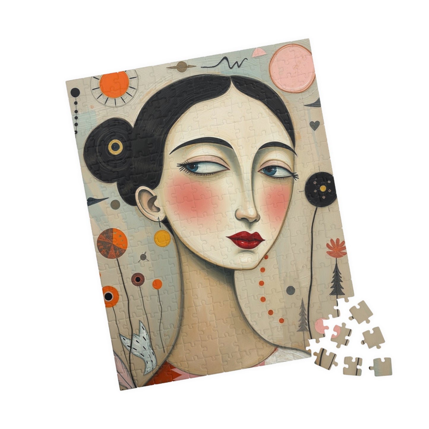 Jigsaw Puzzle, Surreal Woman Portrait in Soft Pastel Colors, 110-1014 Piece Artistic Mindfulness Activity, Home Entertainment, Gift for Her Puzzle The Puzzle Chest