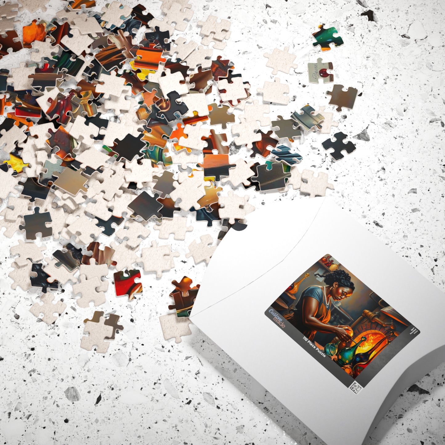 Black Woman Glassblowing Jigsaw Puzzle, African American Art, Unique Birthday Holiday Gift for Friend, Family Game Night, Creative Challenge Puzzle The Puzzle Chest