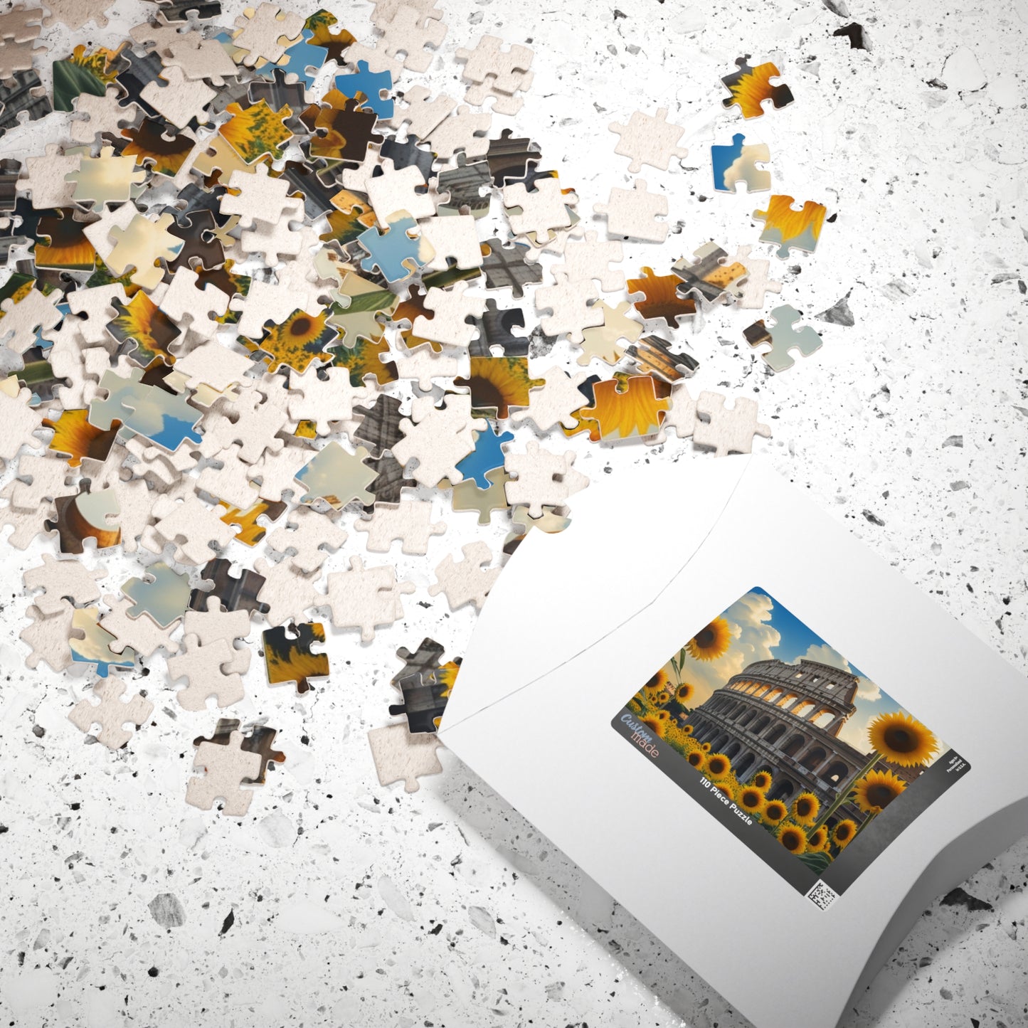 Jigsaw Puzzle, Ancient Colosseum and Sunflowers, 110 252 520 1014-Piece, Rome Italy, Creative Activity, Fun Family Game, Gift for Travelers Puzzle The Puzzle Chest