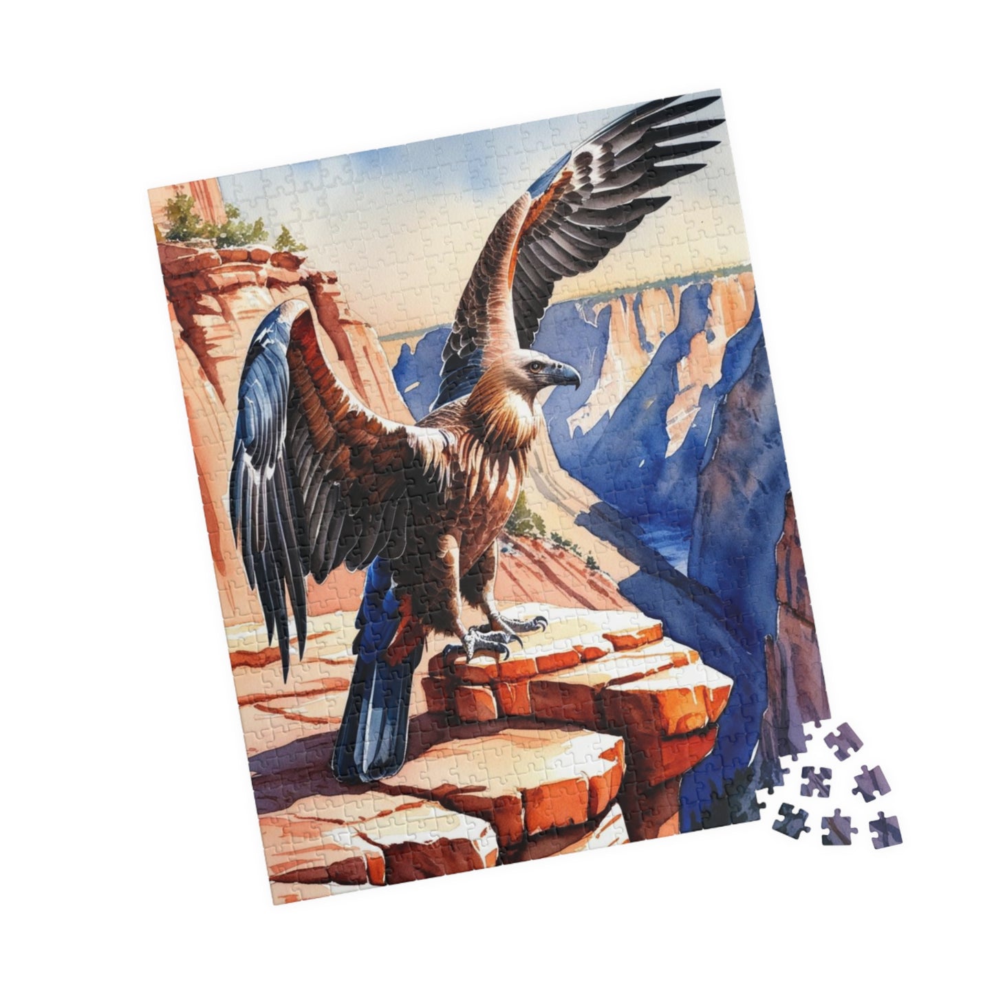 Puzzle - Golden Eagle Canyon Jigsaw Puzzle, 110/252/520/1014 Pieces, Wildlife Lover Gift, Nature Scene Art, Brain Teaser Game, Relaxing Puzzle The Puzzle Chest