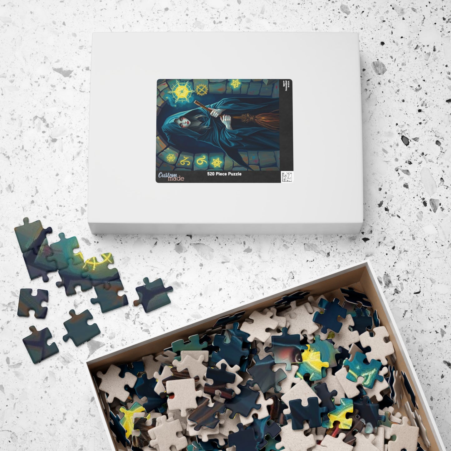 Witchfire Stone Circle - Mystical Witch Puzzle, Enchanting Jigsaw for Family Game Night Halloween Gift for Puzzle Lover Home Entertainment