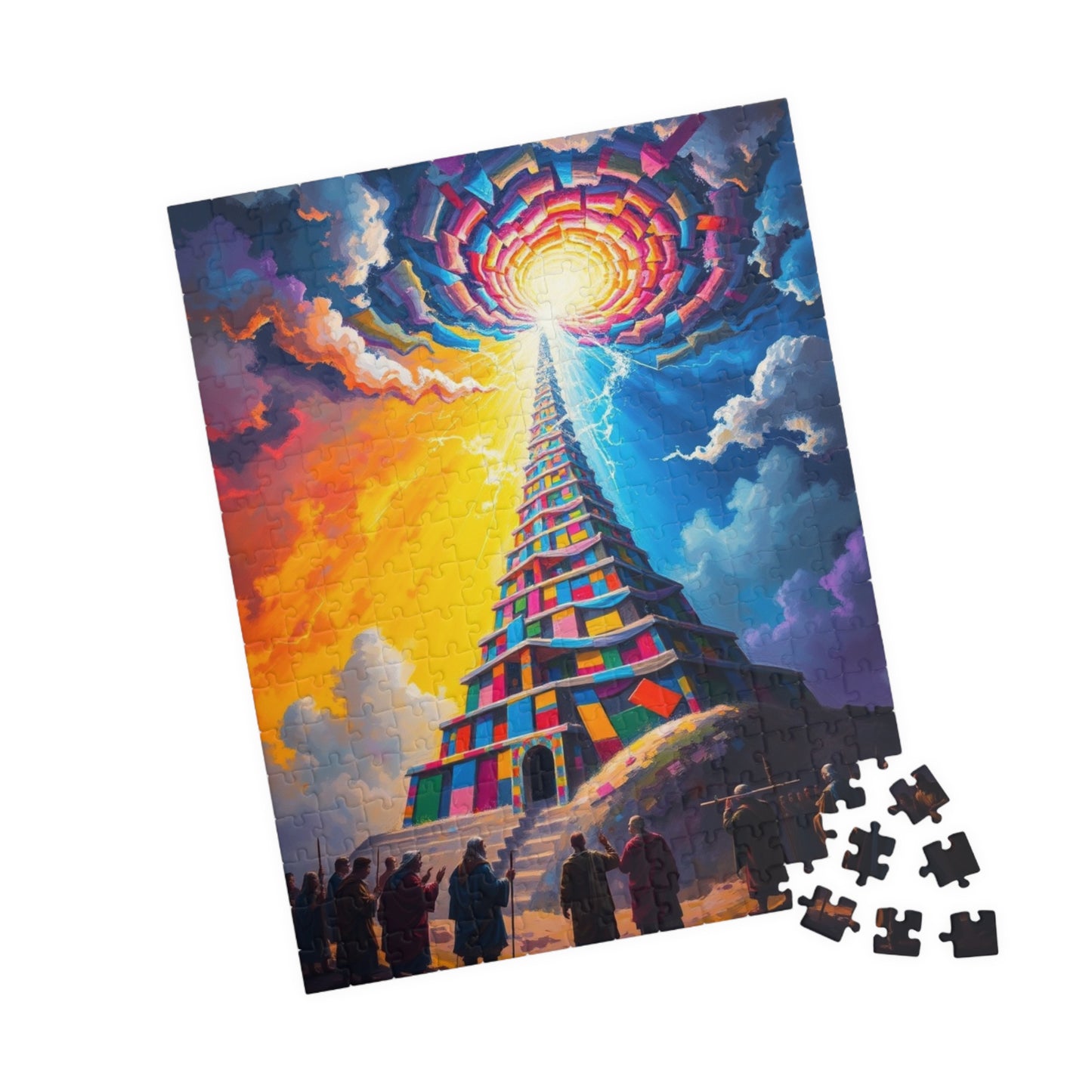 Tower of Babel Jigsaw Puzzle, Christian Bible Art, Educational Game, Family Bonding Entertainment, Religious Gift for Friends, Cognitive Fun Puzzle The Puzzle Chest