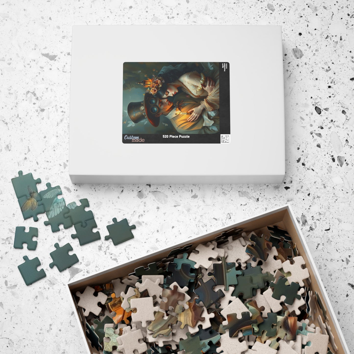 Romantic Steampunk Puzzle - Unique Gift for Couples, Home Decor, Family Game Night, Art Lovers, Engaging Activities Puzzle The Puzzle Chest