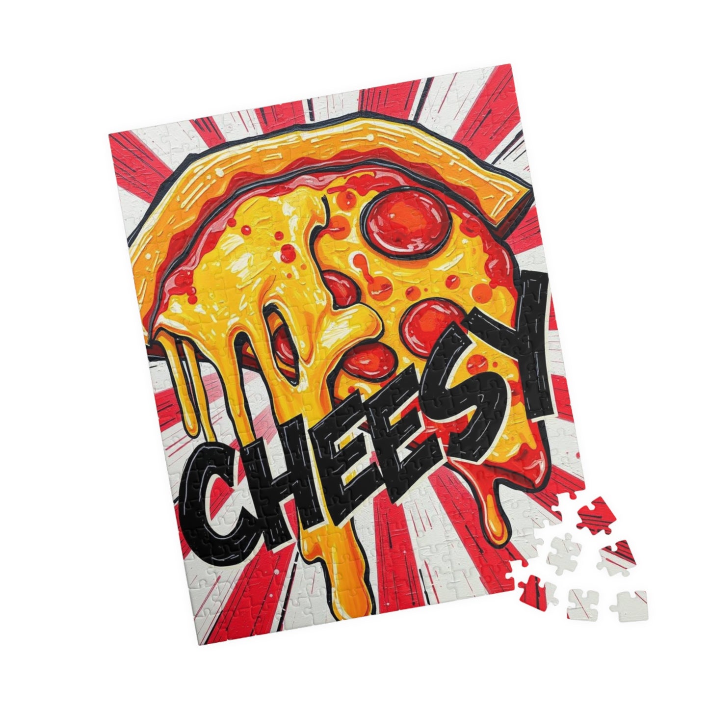 Cheesy Pizza Puzzle for Adults - Pop Art Jigsaw Fun Family Game, Foodie Gift for Friends, Cozy Night Party Activity, Puzzle Enthusiast Puzzle The Puzzle Chest