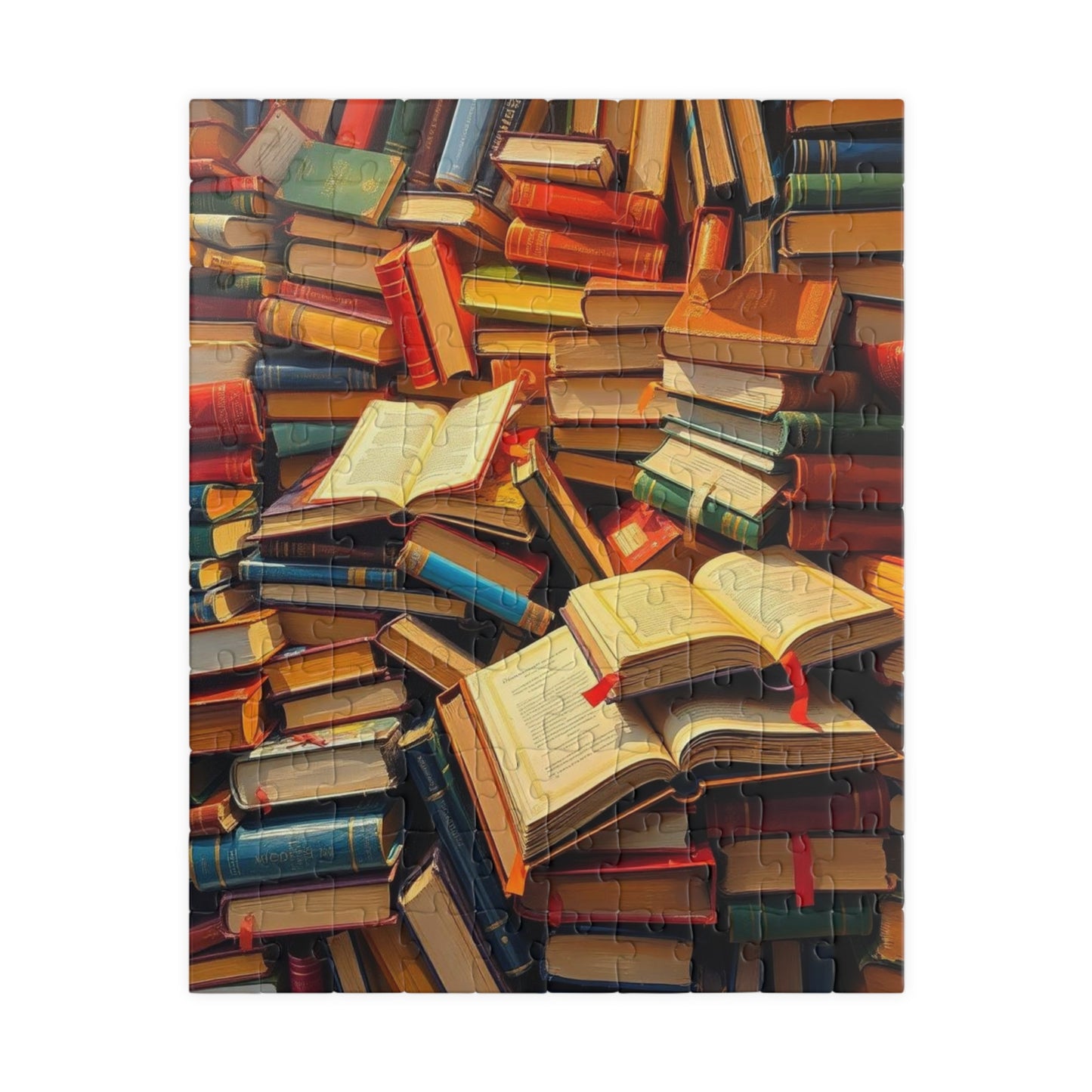 Book Lover's Jigsaw Puzzle Fun - Chaotic Collage, Ideal for Cozy Home Activity, Family Bonding Time Brain Teaser, Gift for Readers 110 pcs (Vertical) Puzzle The Puzzle Chest