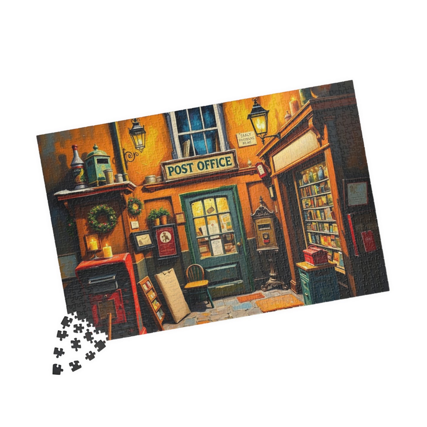 Jigsaw Puzzle, Vintage Post Office Scene, 252 Piece Puzzle, Nostalgic Jigsaw, Charming Post Office Puzzle, Retro Puzzle, Relaxing Puzzle Puzzle The Puzzle Chest