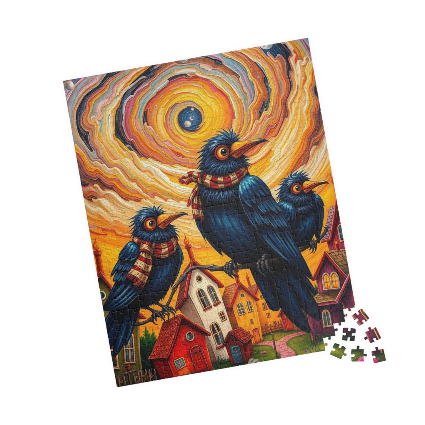 Colorful Bird Puzzle for Adults - Fun Halloween Jigsaw Game for Family Night, Bird Lover Gift for Friends Holiday Birthday, Brain Teaser