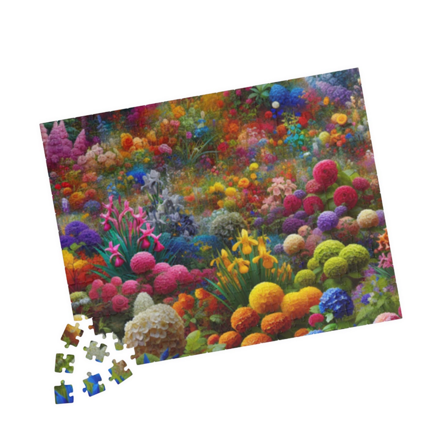 Blooming Wildflower Garden Puzzle, Floral Art Challenging Jigsaw, Flower Tabletop Game Puzzle The Puzzle Chest