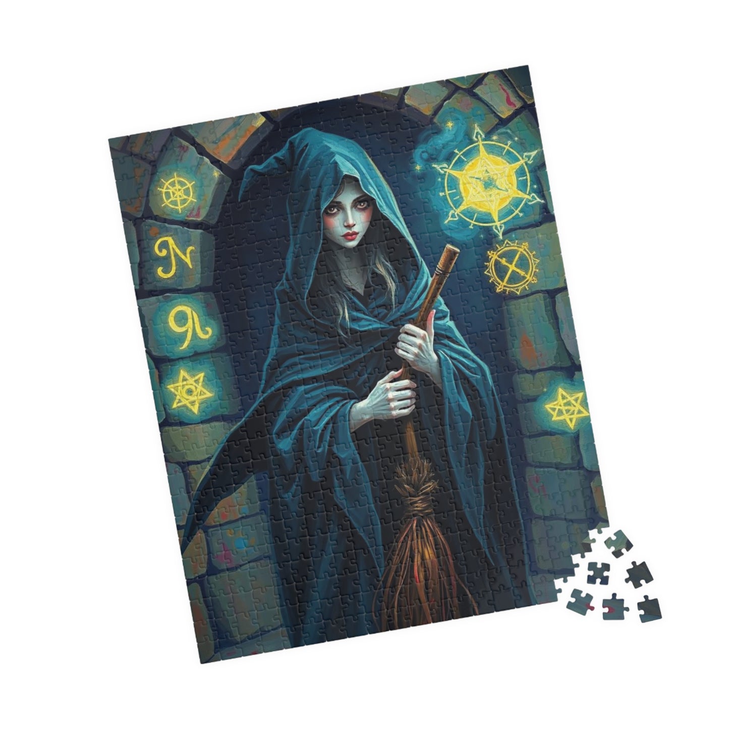 Witchfire Stone Circle - Mystical Witch Puzzle, Enchanting Jigsaw for Family Game Night Halloween Gift for Puzzle Lover Home Entertainment