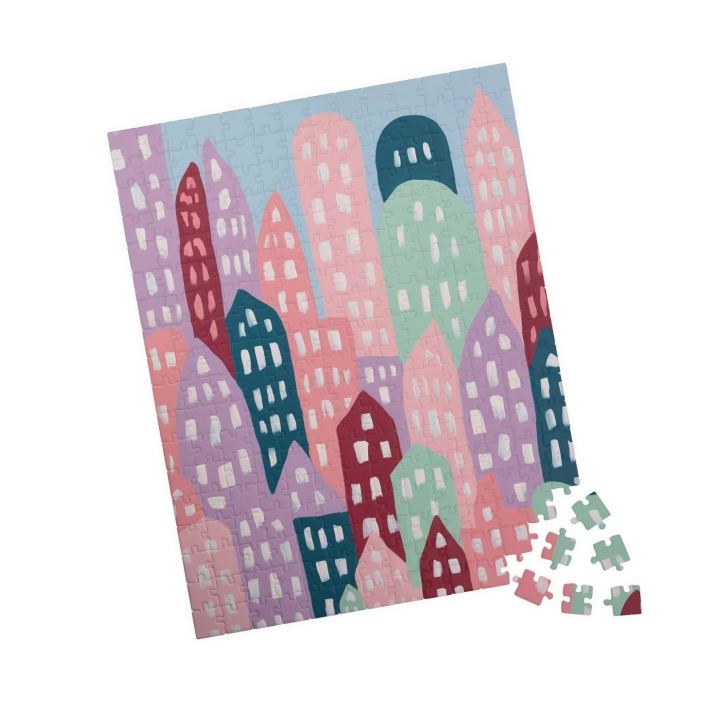 Abstract Cityscape Jigsaw Puzzle, Fun Home Activity Game Puzzle The Puzzle Chest