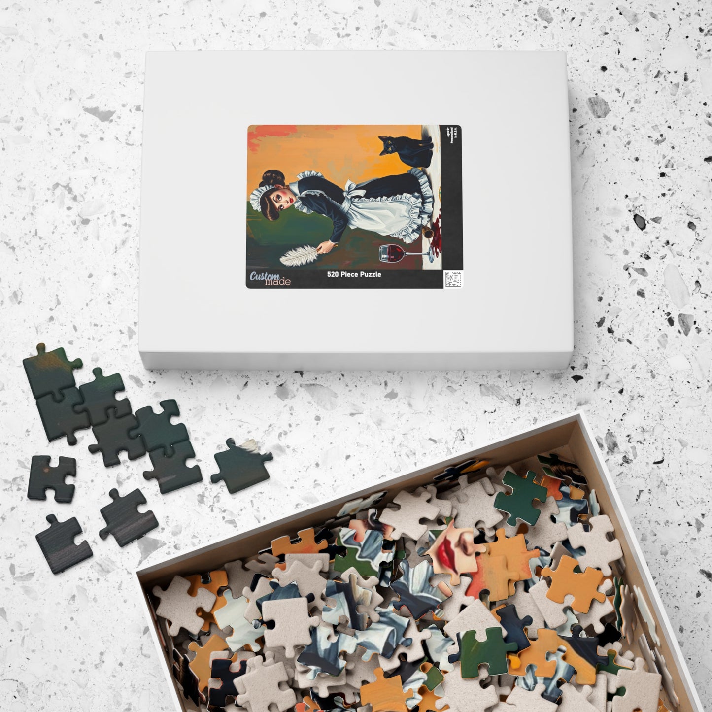Vintage Maid Jigsaw Puzzle 110-1014 Piece | Retro Pop Art, Home Entertainment, Gift for Cat Lovers, Puzzle Night, Unique Collectible Puzzle The Puzzle Chest