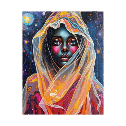 Mysterious Witch Portrait Puzzle, Mystical Night Woman 110, 252, 520, 1014-piece Jigsaw Game, Relaxation Gift for Art Lover, Home Activity 252 pcs (Vertical) Puzzle The Puzzle Chest