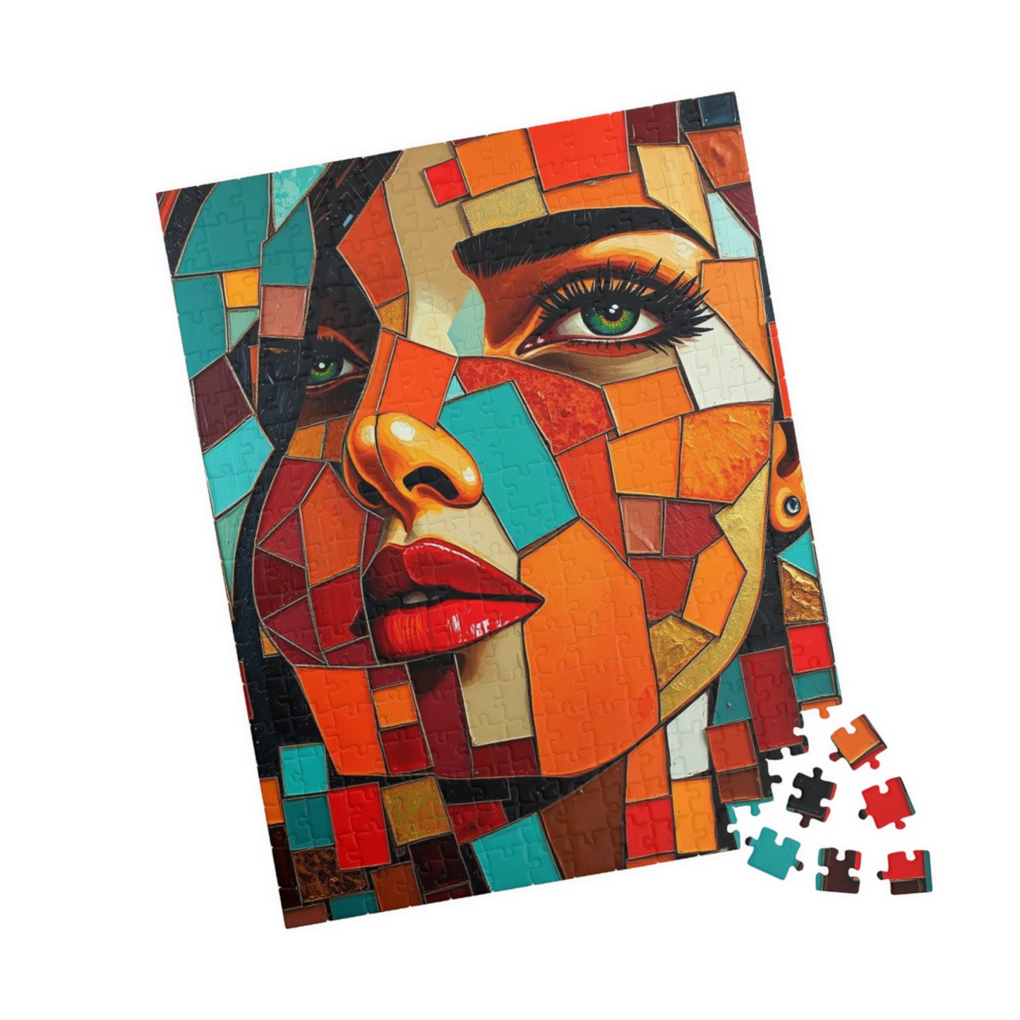 Mosaic Abstract Portrait Jigsaw Puzzle, 110-1014 Pieces Woman with Fragmented Face, Unique Gift for Art Lover, Family Fun, Creative Activity Puzzle The Puzzle Chest