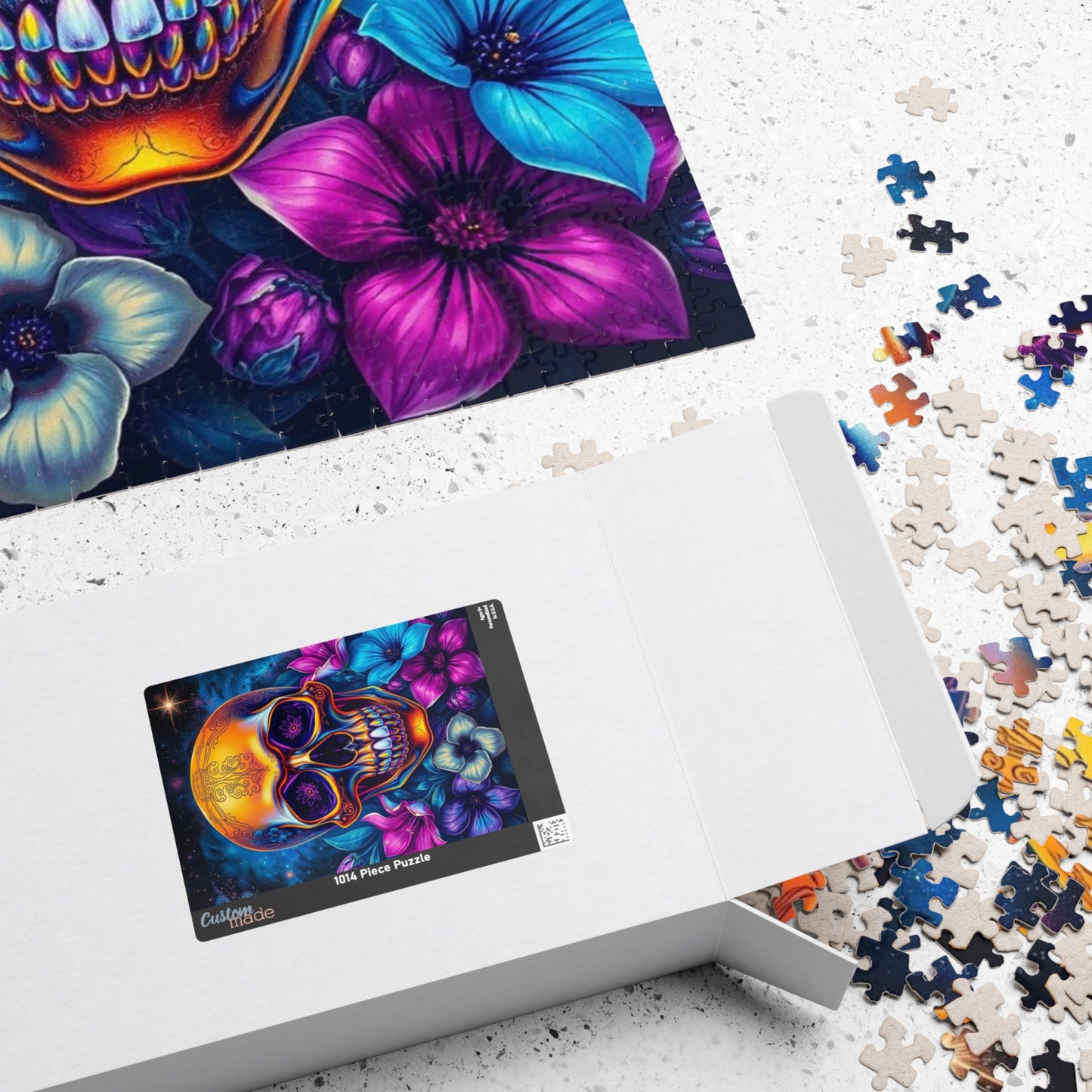 Cosmic Skull Artwork Puzzle for Adults, 110-1014 Piece Gothic Jigsaw Game, Best Unique Gift for Puzzle Lover, Mindfulness Activity, Solo Fun Puzzle The Puzzle Chest