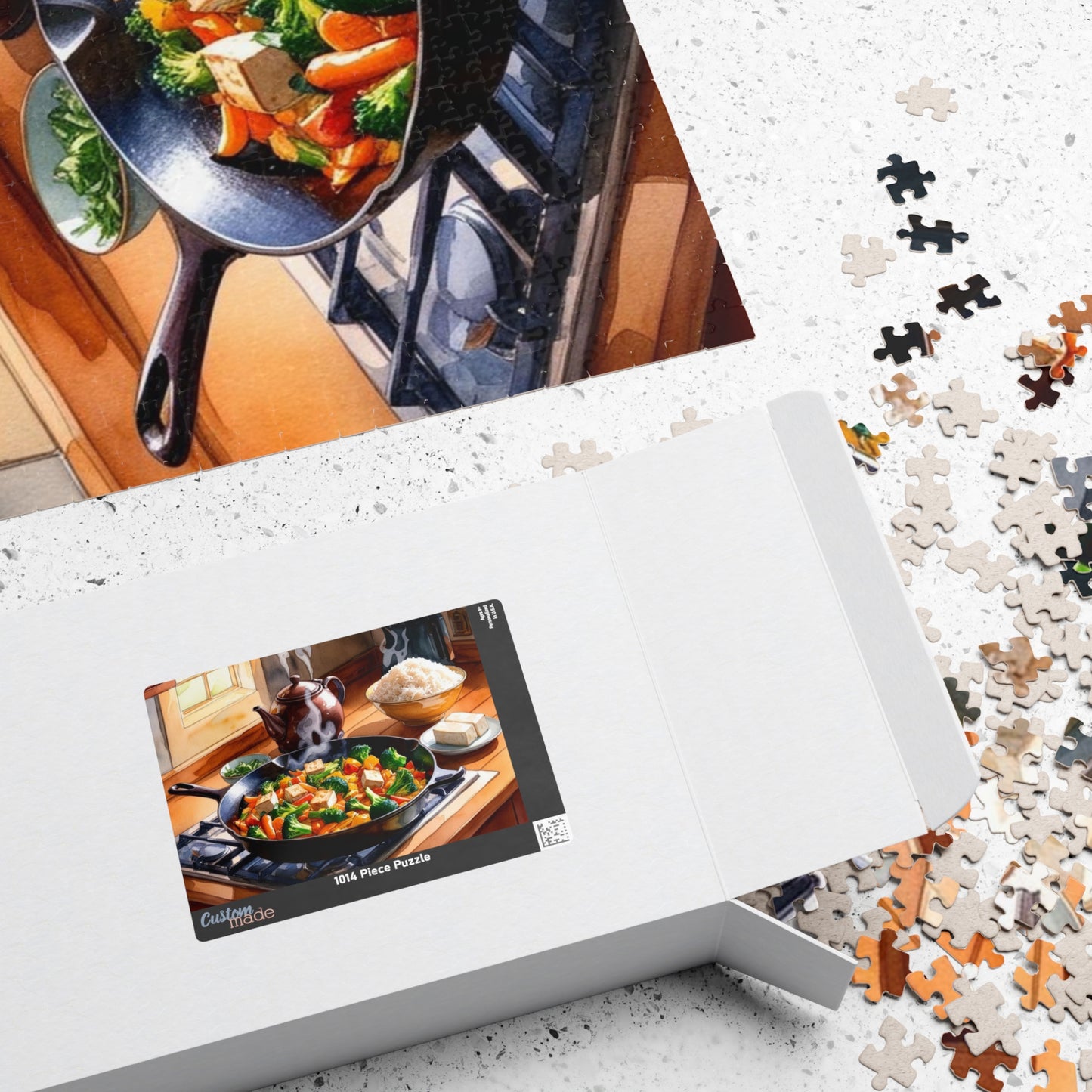 Cozy Kitchen Scene Jigsaw Puzzle, Food Lover Gift for Friend Cooking Enthusiast, Indoor Activity, Family Game Night, Holiday Present Puzzle The Puzzle Chest