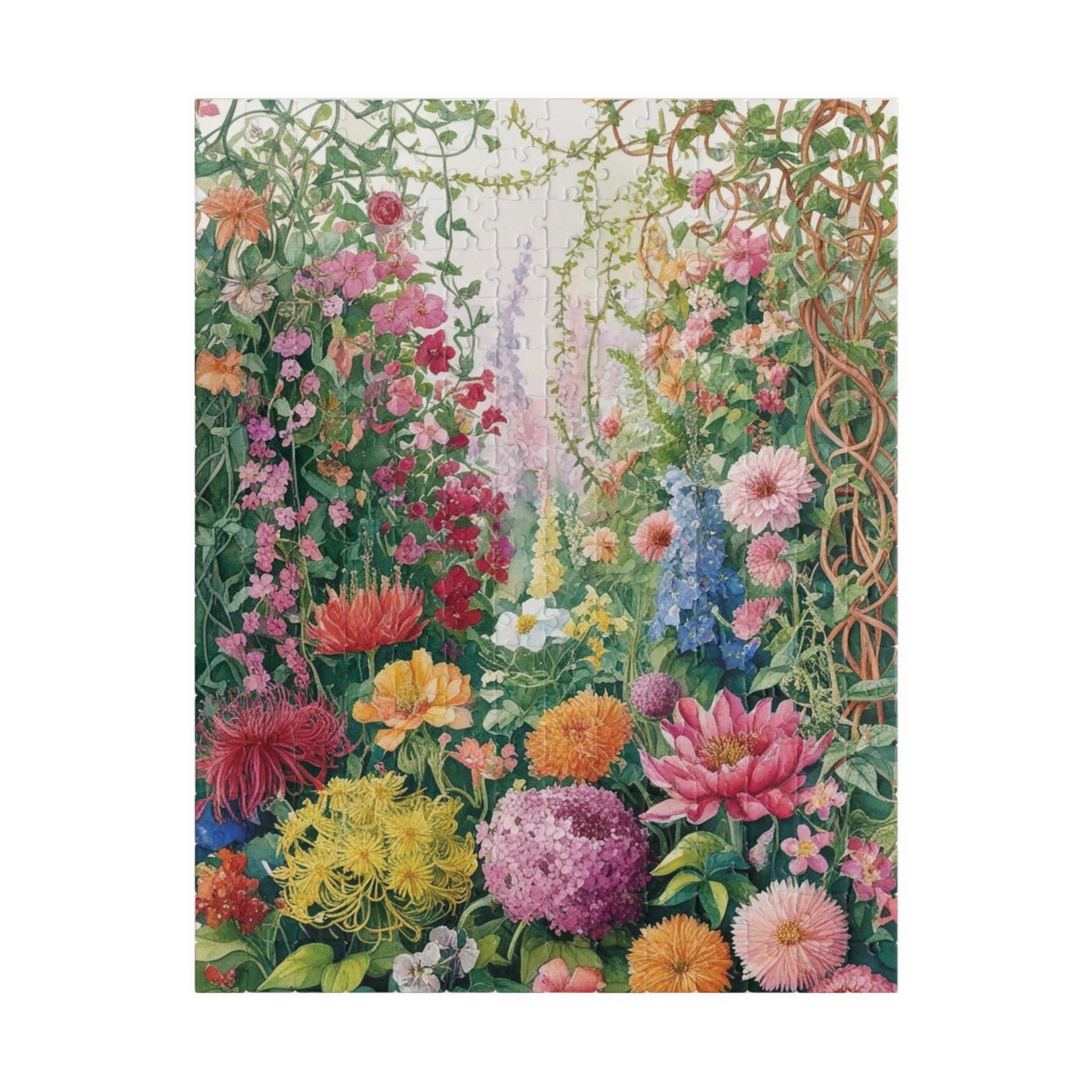 Wildflowers and Vines Puzzle, Garden Flowers Jigsaw, Floral Nature Themed Tabletop Game, 110-1014 Piece Botanical Art, Fun Family Activity 252 pcs (Vertical) Puzzle The Puzzle Chest