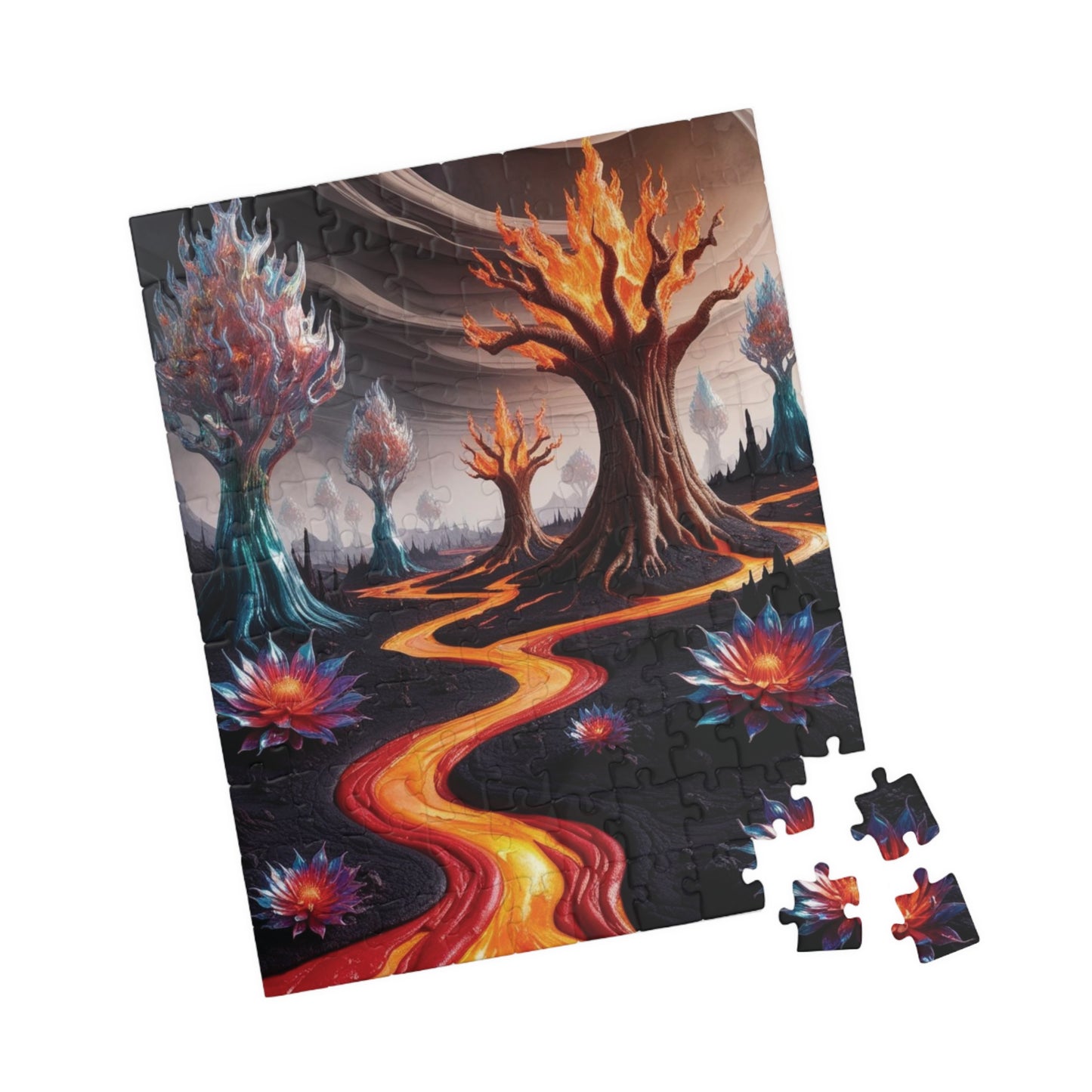 Lava Garden Puzzle, Trippy Fantasy Alien Landscape Jigsaw, Unique Surreal Art, 110 252 1014-Piece Adult Challenging Puzzle Lover Gift, Hobby Puzzle The Puzzle Chest