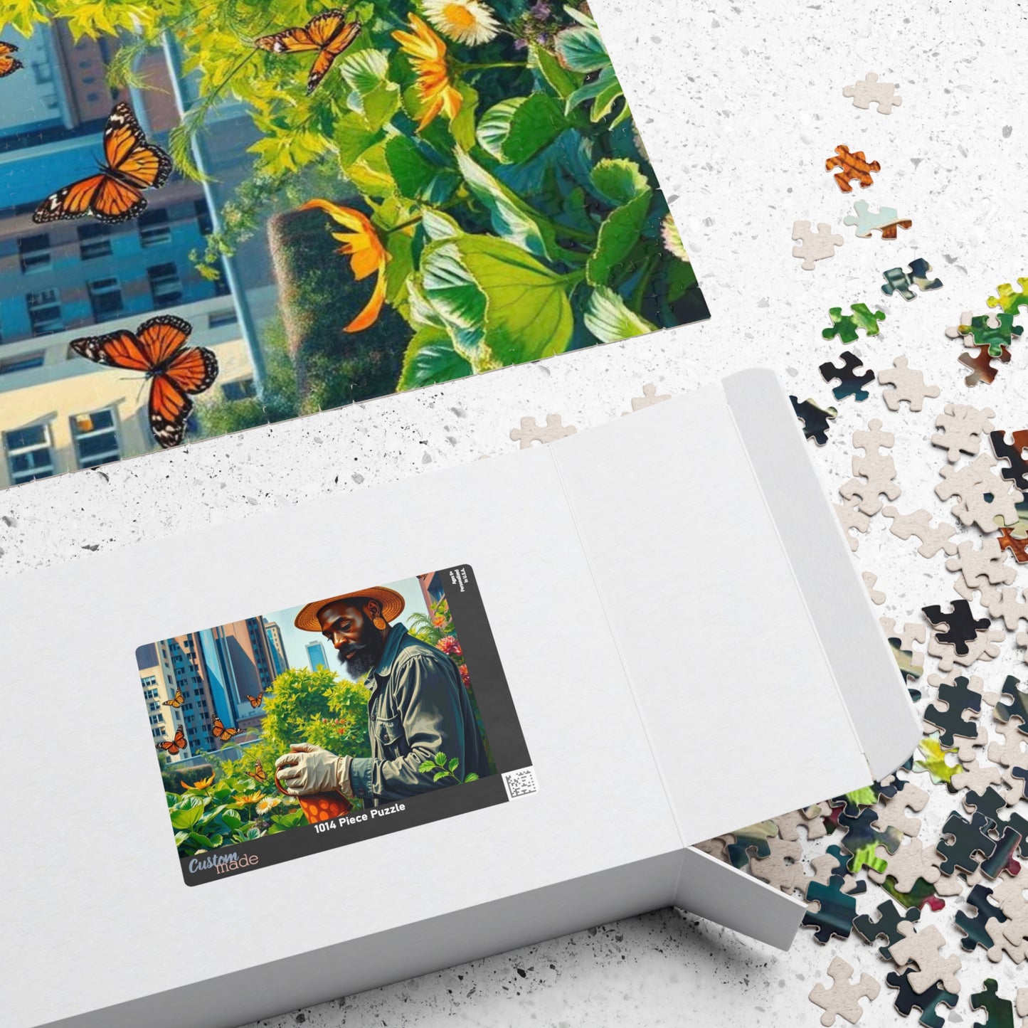 Black Man Gardening Jigsaw Puzzle, African American Art, Nature Scene, Afrocentric Gift for Friend, Creative Activity, Home Entertainment Puzzle The Puzzle Chest