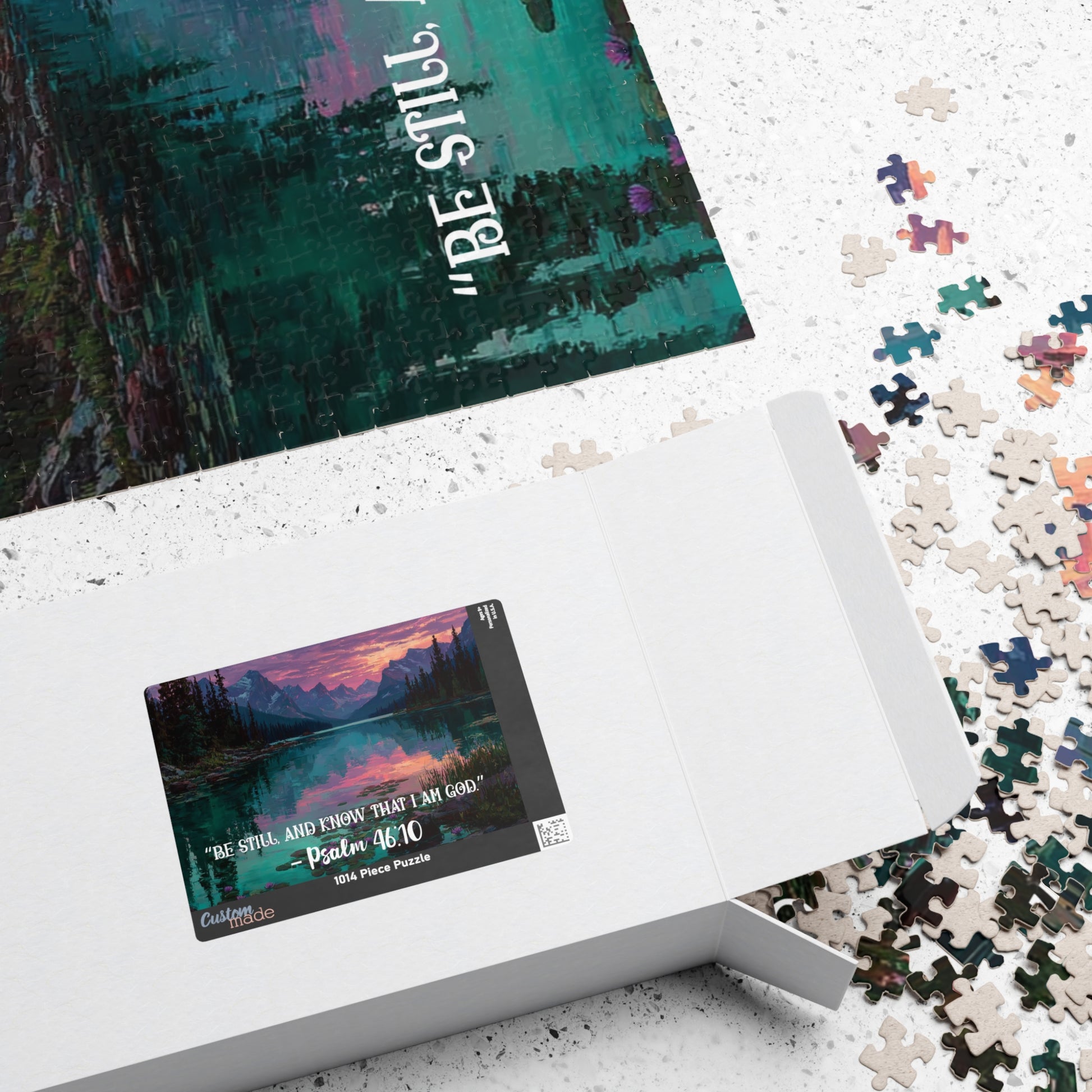Still Waters – Peaceful Trust Jigsaw Puzzle, Inspirational Game Psalm 46:10 Quote, Spiritual Gift, Mindfulness Challenge Puzzle The Puzzle Chest