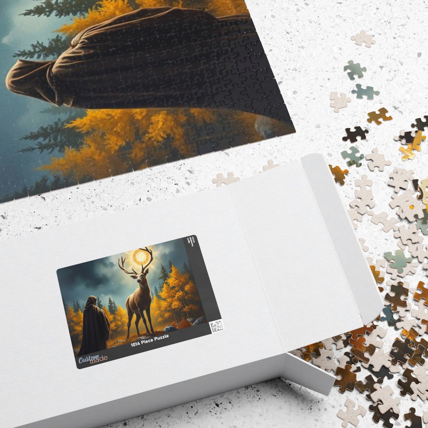 Mystical Deer Jigsaw Puzzle - Forest Scene, Gothic Puzzle, Dark Fantasy Puzzle Lover Gift for Solo Fun, Leisure Indoor Activity, Mindfulness Puzzle The Puzzle Chest