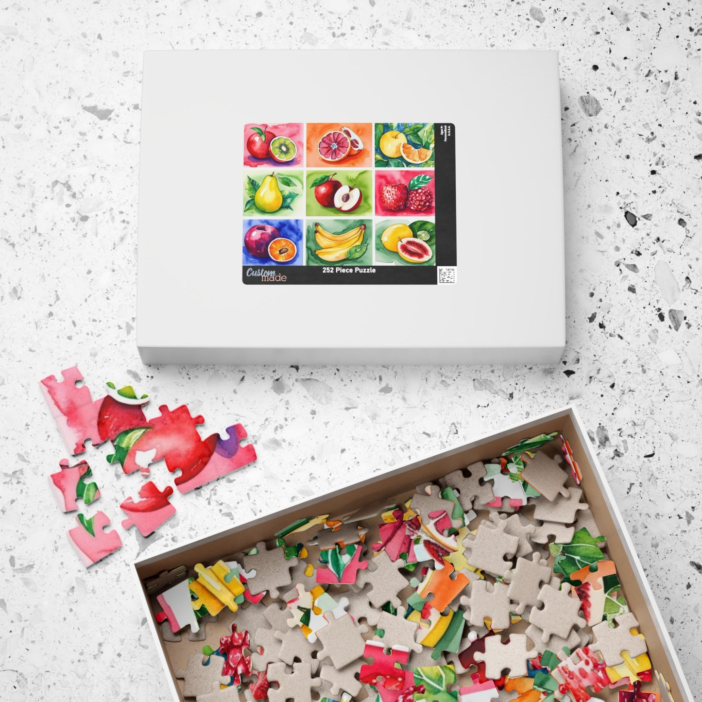 Fruit Collage Puzzle, Fun Jigsaw for Adults, Creative Activity, Brain Teaser Game, Unique Gift, Wall Art Home Decor, Foodie Puzzle The Puzzle Chest