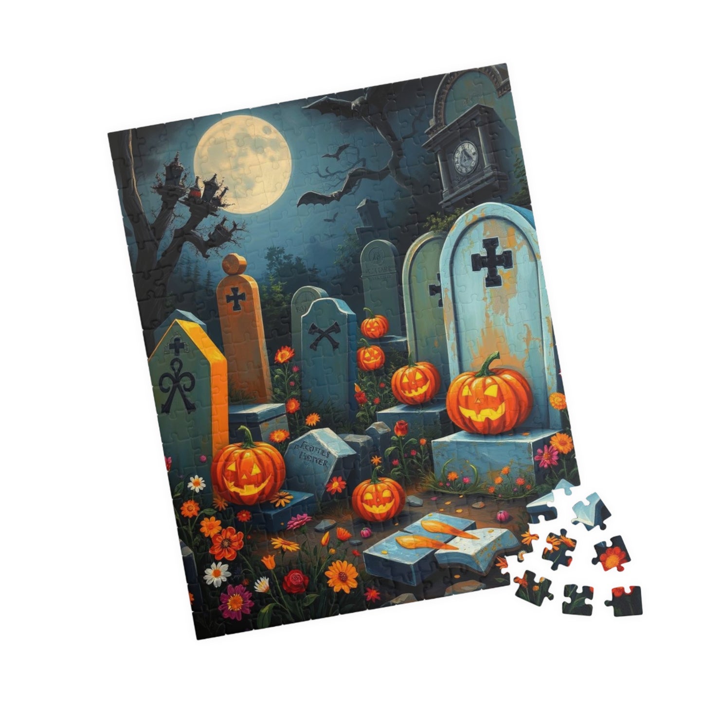 Tomb Tune Parade - Spooky Cemetery Halloween Puzzle, Fall Puzzle for Adults for Family or Solo Fun, Mental Exercise, Gift Idea for Friends