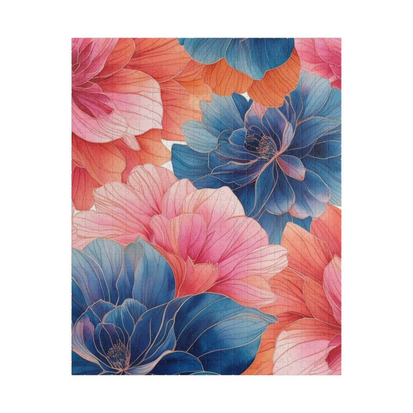 Floral Puzzle - Vibrant Flower Artwork, Jigsaw Puzzle, Home Entertainment, Friend Gift for Flower Lover, Family Fun Activity, Relaxing Hobby 520 pcs (Vertical) Puzzle The Puzzle Chest