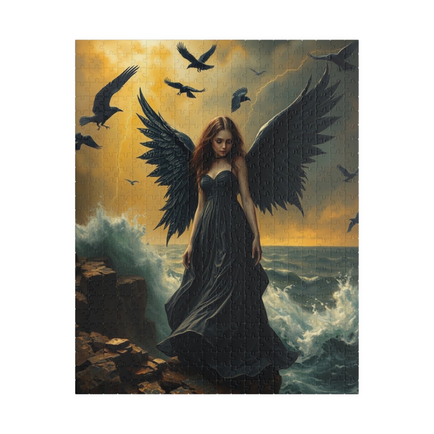 Mystical Angel Puzzle: Enchanting 110, 252, 520, or 1014-Piece Jigsaw Game for Fantasy Lovers, Home Decor, Gifts, Relaxation, Collectibles 520 pcs (Vertical) Puzzle The Puzzle Chest