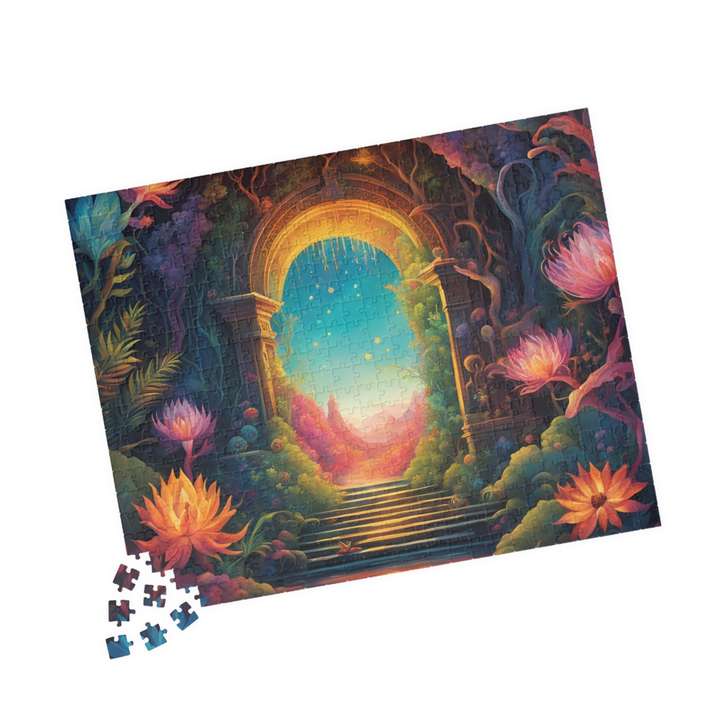 Fantasy Landscape Jigsaw Puzzle, Another World Portal 252 520 1014-Piece, Meditation Activity Stress Relief Game, Puzzle Lover Enthusiast Puzzle The Puzzle Chest
