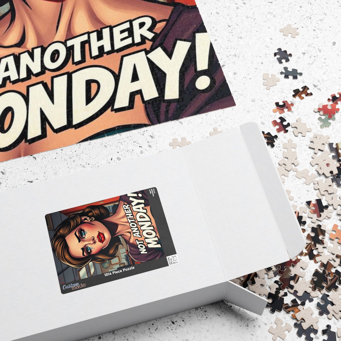 Retro Pop Art Jigsaw Puzzle | Not Another Monday | Fun Gift for Puzzle Lovers, Pop Culture Art, Wall Decor, Stress Relief, Family Activity Puzzle The Puzzle Chest