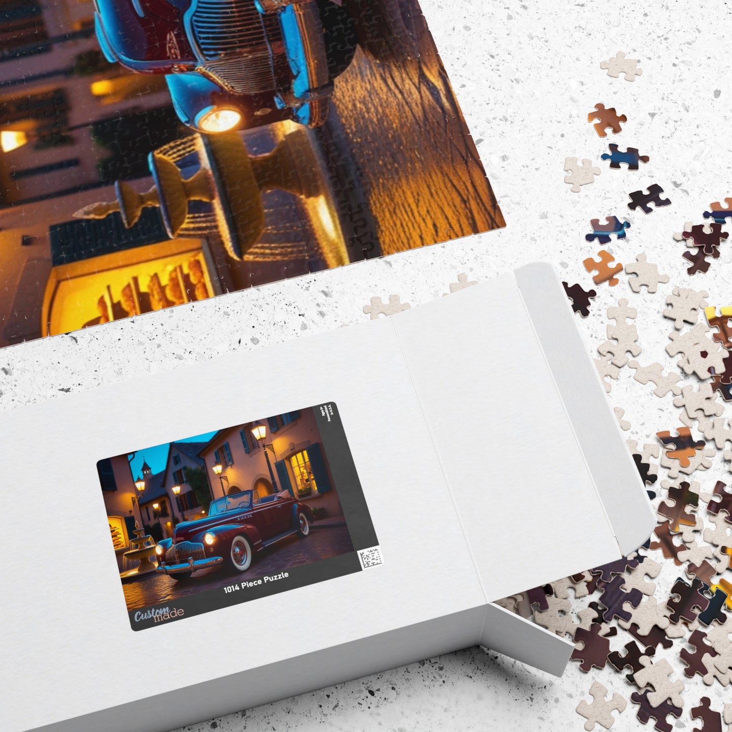 Vintage Car Puzzle, Classic 1940 Super 8 Convertible, Nostalgic Adult Jigsaw Puzzle The Puzzle Chest