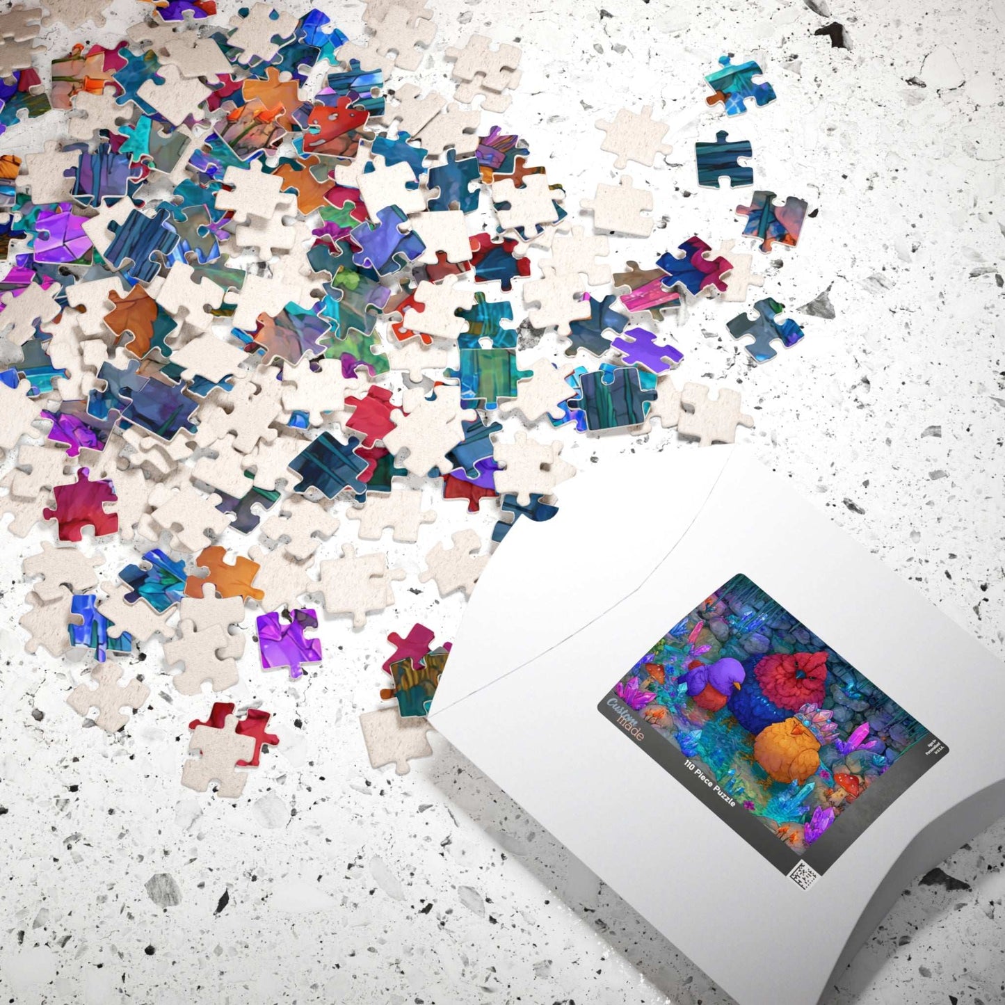Crystal Cave Chicken Puzzle – Magical Chickens in Enchanted Crystal Bath, Whimsical Fairy-Tale Animal Jigsaw Puzzle Puzzle The Puzzle Chest