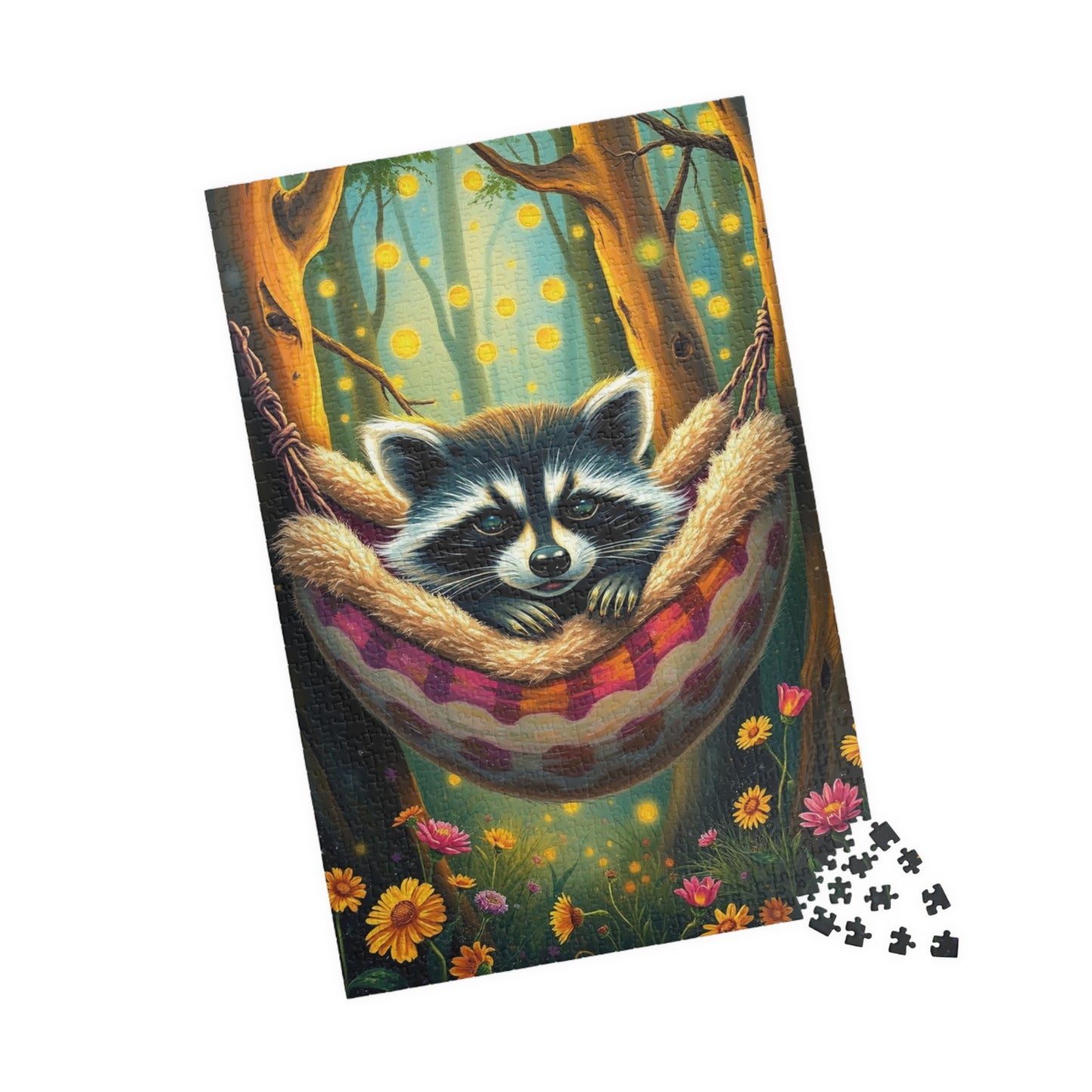 Whimsical Raccoon Puzzle, 110-1014-Piece, Nature-Themed Fun Family Activity, Gift for Animal Lovers, Cozy Home Entertainment, Brain Teaser Puzzle The Puzzle Chest