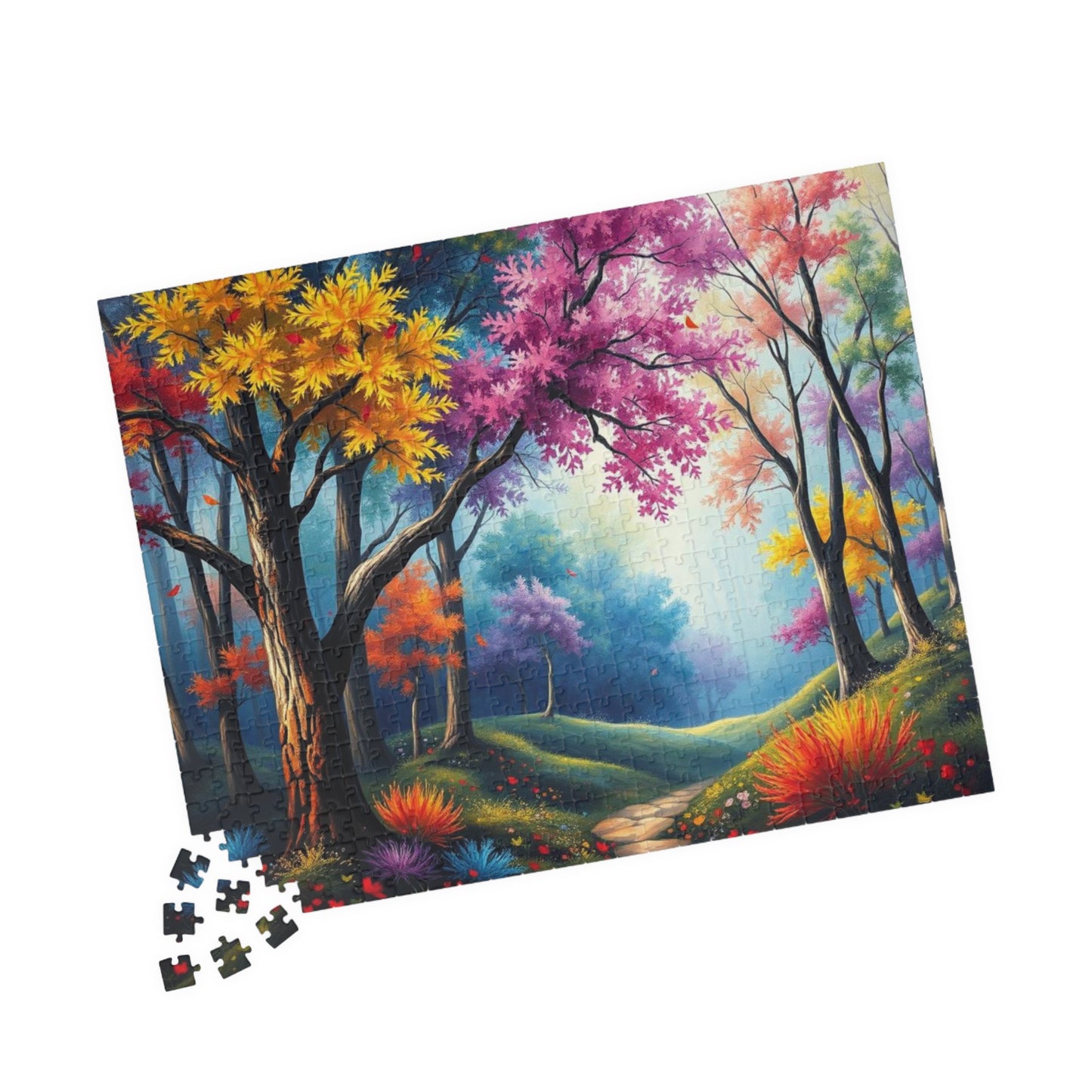 Autumn Forest Puzzle - 110, 252, 520, 1014-piece, Jigsaw Puzzle for Nature Lovers, Fall Decor, Family Activity, Gift for Puzzle Enthusiasts Puzzle The Puzzle Chest