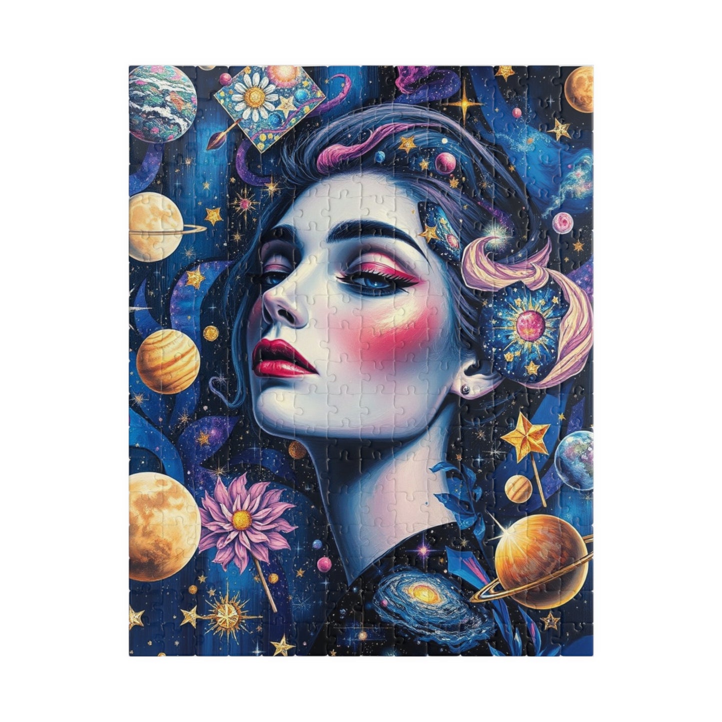 Celestial Elements Puzzle, Space-Themed Jigsaw Game, Family Activity, Quiet Pastime, Unique Gift for Space Lover Puzzle Enthusiast, Hobby 252 pcs (Vertical) Puzzle The Puzzle Chest