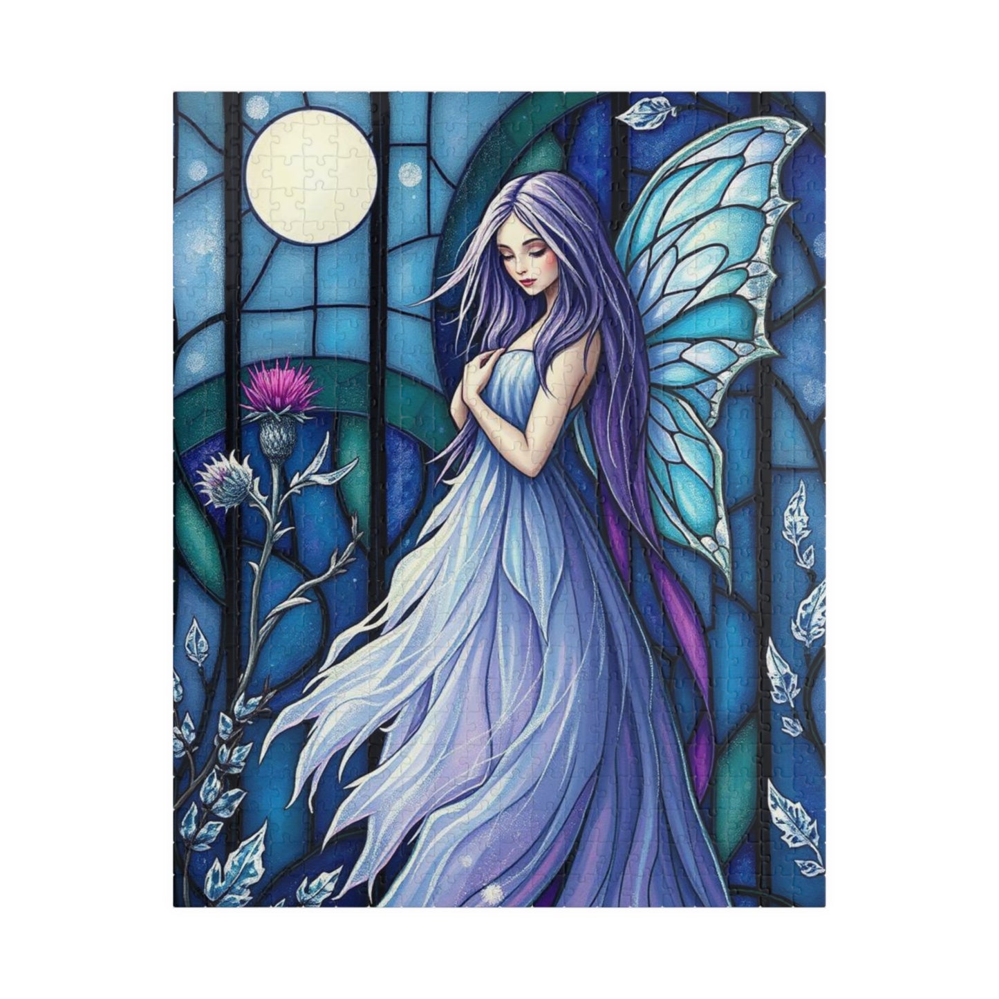 Enchanting Fairy Puzzle - Stained Glass Style 110 to 1014-Piece Jigsaw, Fantasy Lover Gift for Friends and Puzzle Enthusiasts
