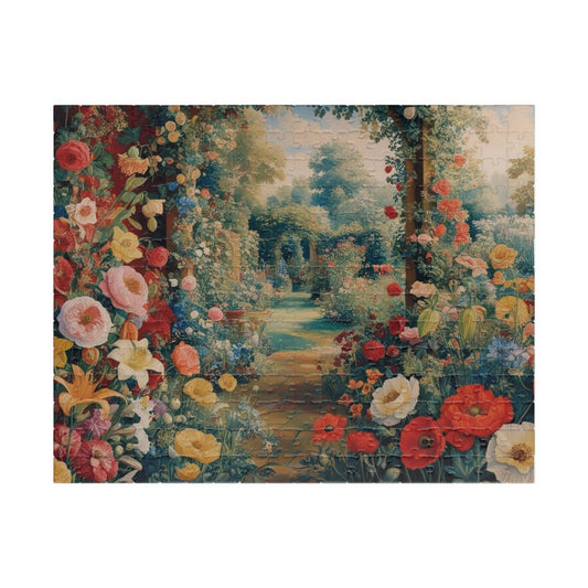 Florals Garden Puzzle | 110, 252, 520, 1014-pieces Flower Jigsaw Game | Perfect Gift for Nature Lovers, Family Fun Night, Relaxation 252 pcs (Horizontal) Puzzle The Puzzle Chest