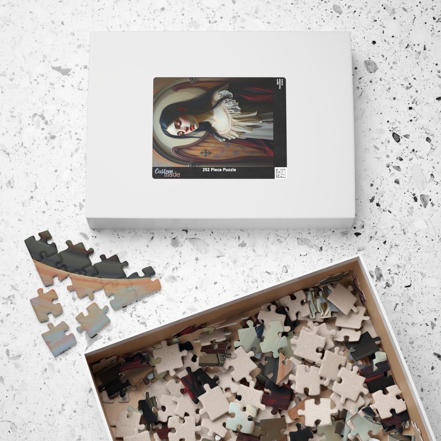 Artistic Portrait Puzzle, Unique Jigsaw Puzzle for Adults, Perfect Gift for Gothic Art Lover and Puzzle Enthusiast, Mindfulness Activity Puzzle The Puzzle Chest
