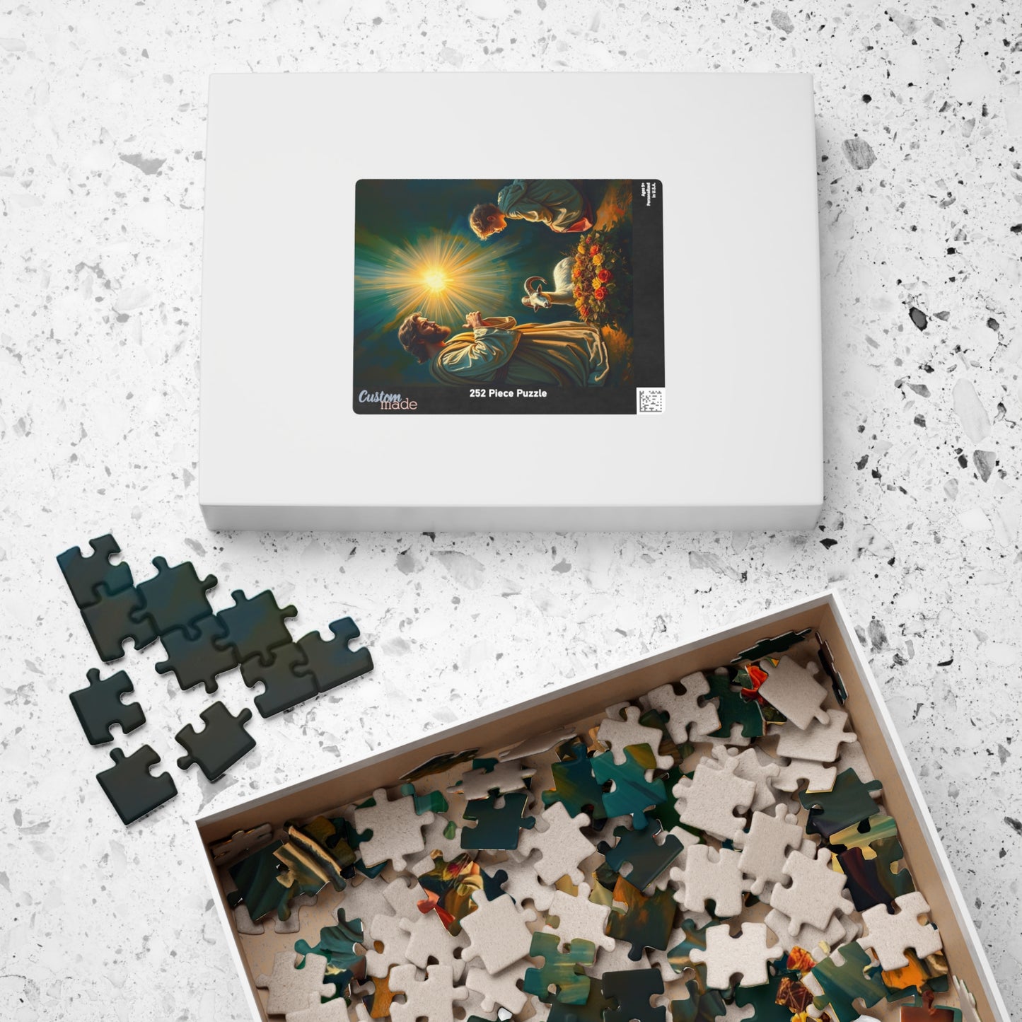 Abraham and Isaac Puzzle, Religious Jigsaw Game for Adults, Family or Solo Fun, Spiritual Artwork, Christian Gift for Puzzle Lover Puzzle The Puzzle Chest