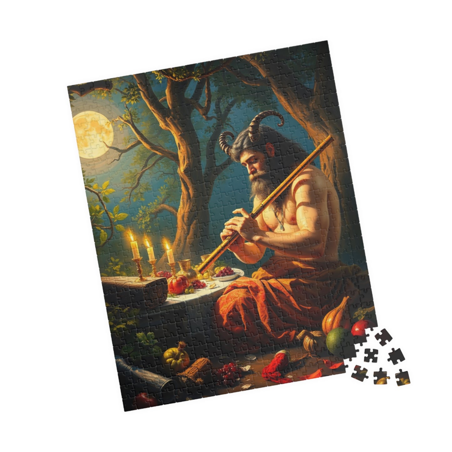 Satyr Feast Artistic Puzzle - Fantasy Mythical Creature Design for Soulful Relaxation, Meditation Gift for Puzzle Lovers, Family Game Night Puzzle The Puzzle Chest