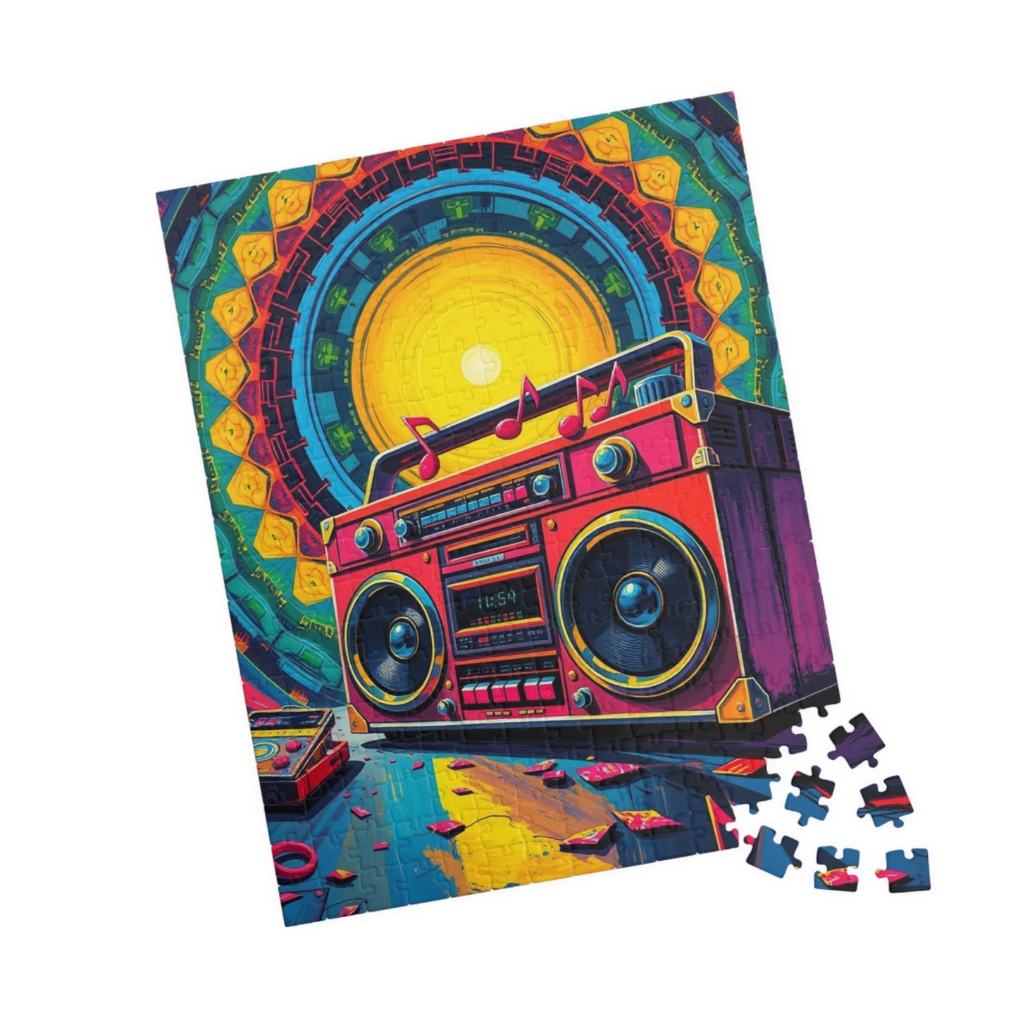 Retro Boombox Puzzle - 110 to 1014 Piece Pop Art Jigsaw Game, Music Lover Gift for Friend, Home Entertainment, Game Night Fun, 80s Nostalgia Puzzle The Puzzle Chest