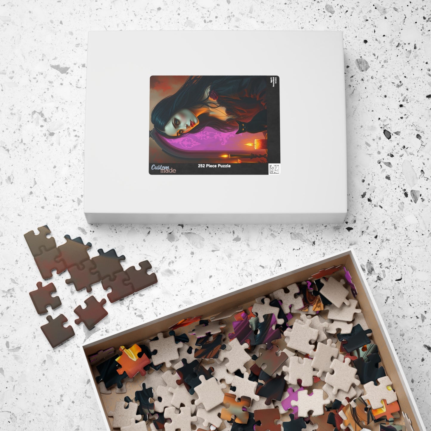 Gothic Witch Jigsaw Puzzle for Adult, Unique Gift for Fantasy Dark Art Lover and Puzzle Enthusiast, Mindful Activity, Quiet Leisure Solo Fun Puzzle The Puzzle Chest